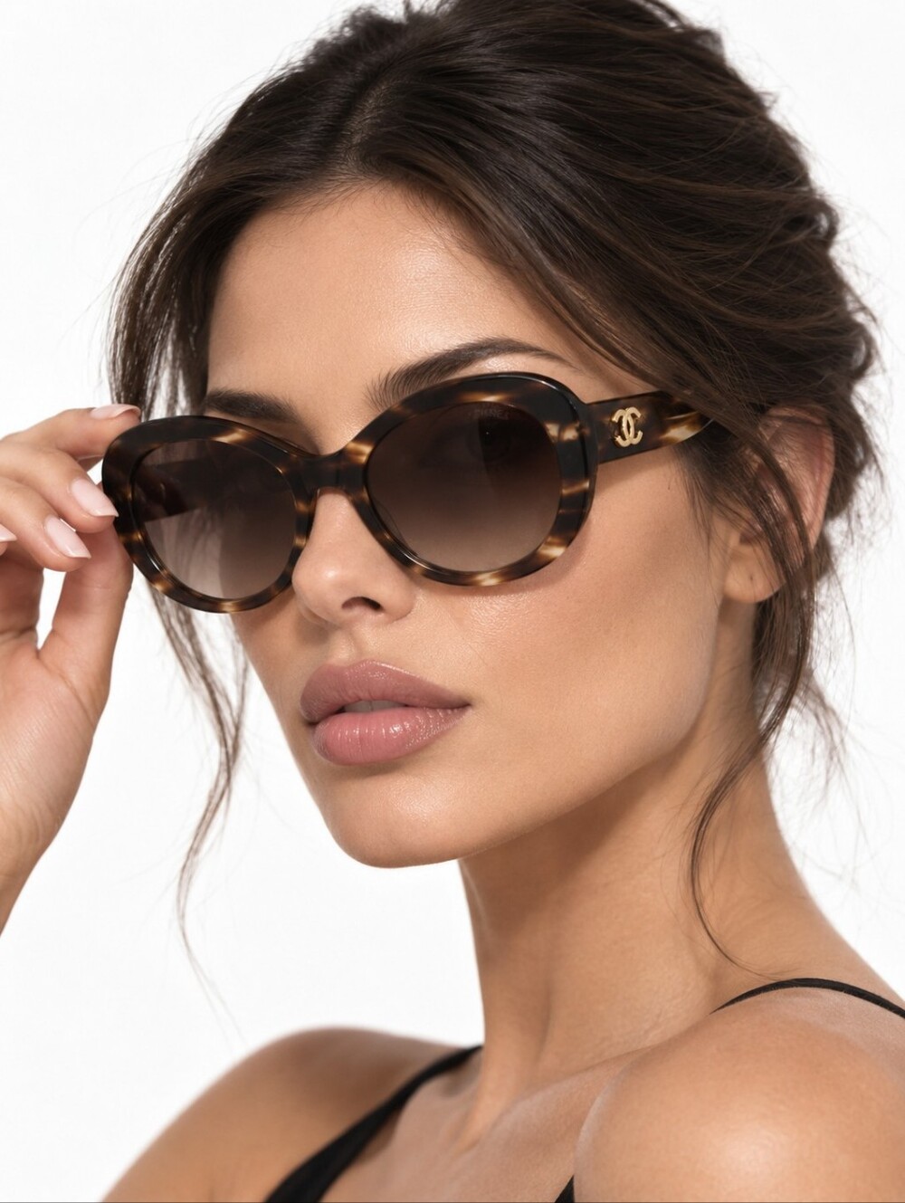 Chanel Tortoise Brown Cat Eye Sunglasses 5372 c.1498/S5 with Case